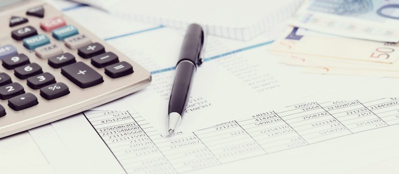 Finance. Accounting documents on the table